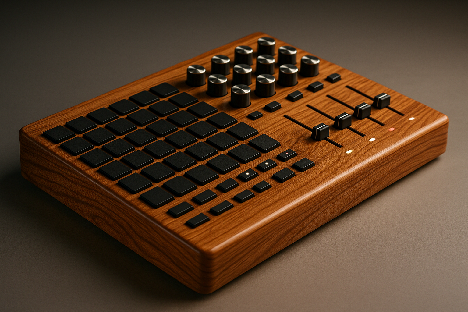 an awesome wooden midi controller